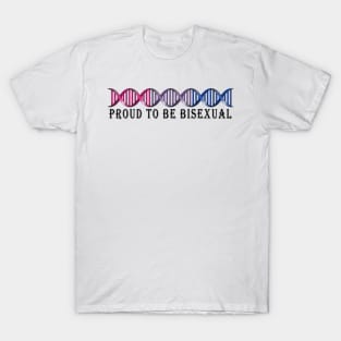 Bisexual Pride Flag Colored DNA Strand T-Shirt